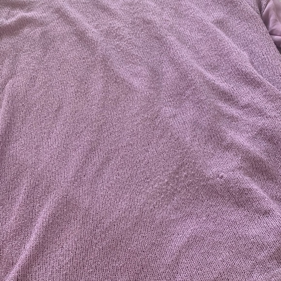 Sparkle & Fade Purple Knit Top With Sheer Sleeves - Picture 3 of 15